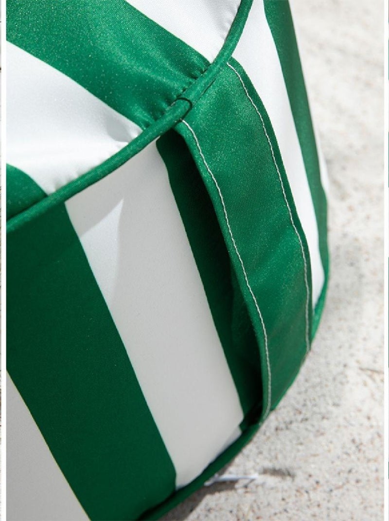Pouf gonflable SUMMER STRIPES Vert - Kiabi
