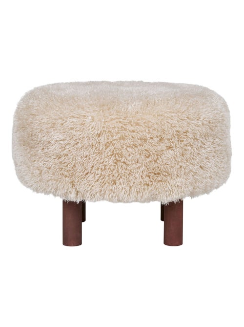 Pouf Inverness - Pouf, marron clair ø50x33 cm, HN1260 - Kiabi