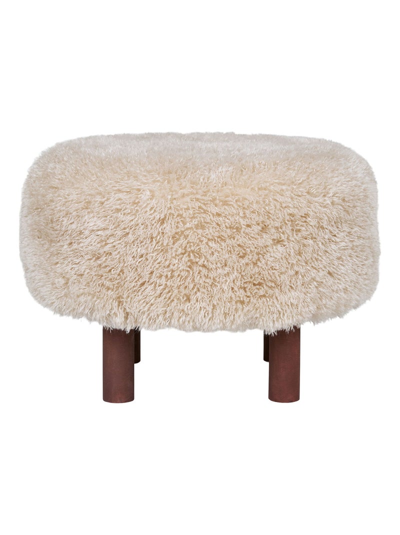 Pouf Inverness - Pouf, marron clair ø50x33 cm, HN1260 Beige - Kiabi