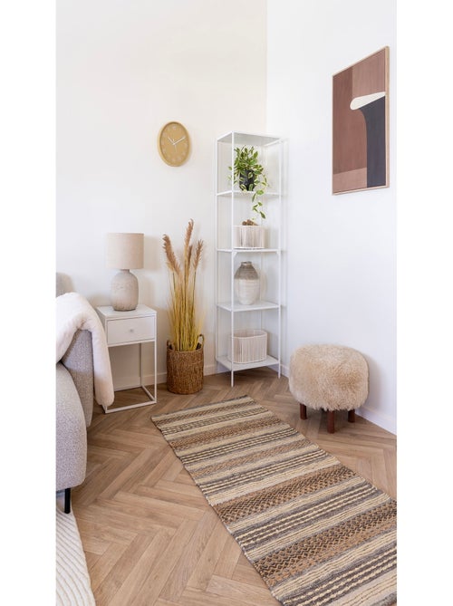 Pouf Inverness - Pouf, marron clair ø50x33 cm, HN1260 - Kiabi