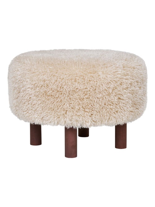 Pouf Inverness - Pouf, marron clair ø50x33 cm, HN1260 - Kiabi