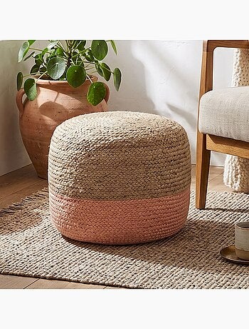 Pouf jute bicolore CLOE