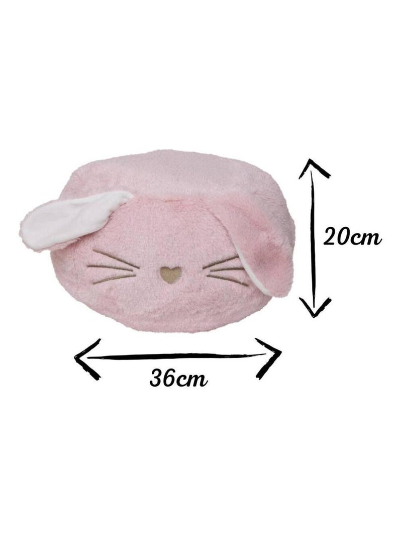 Pouf  lapin en peluche - Enfant - Made in France Rose - Kiabi
