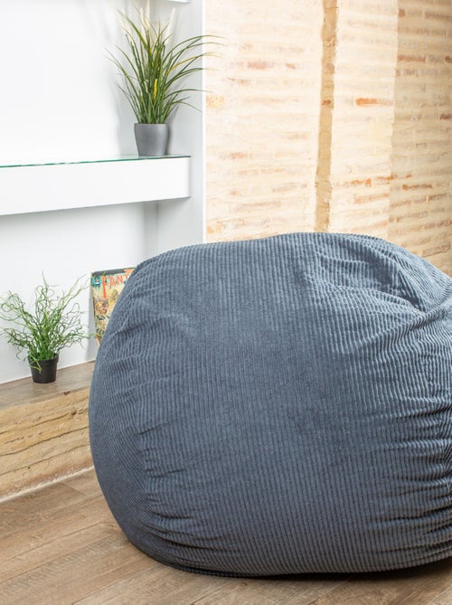 Pouf lit convertible 2en1 bleu foncé - Kiabi Pouf lit convertible 2en1 bleu foncé - Kiabi