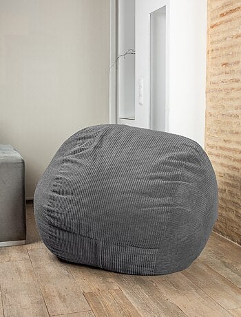 Pouf lit convertible 2en1 gris foncé