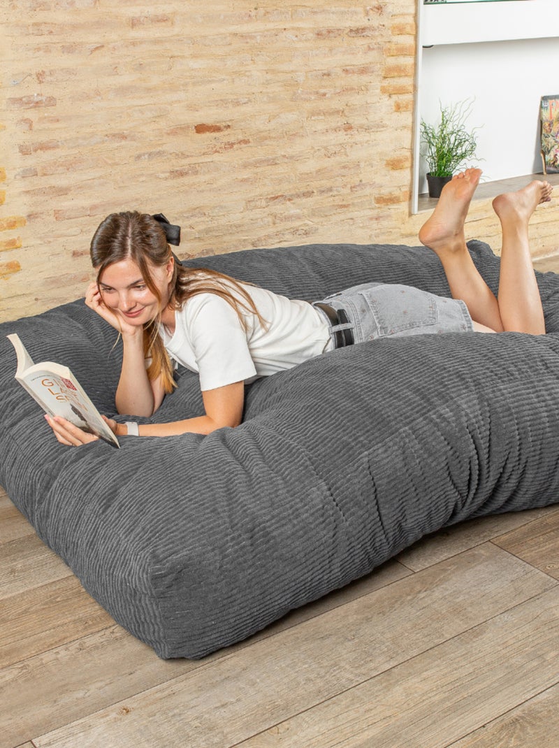 Pouf lit convertible 2en1 gris foncé Gris foncé - Kiabi
