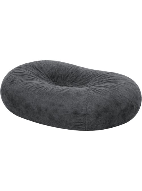 Pouf long géant déhoussable fausse fourrure gris 160 cm - Kiabi