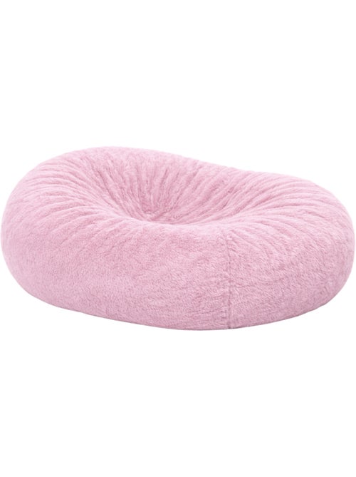 Pouf long géant déhoussable fausse fourrure rose 160 cm - Kiabi