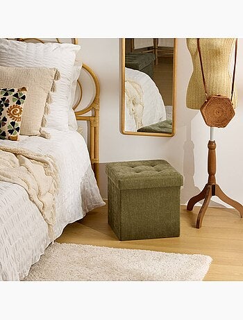 Pouf Lysandre 38x38cm kaki