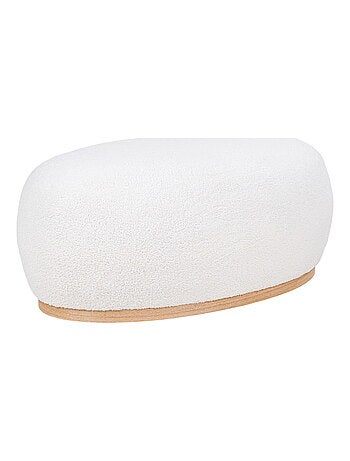 Pouf Manhattan - Pouf, peluche, blanc, 54,5x88,5x36 cm, HN1235