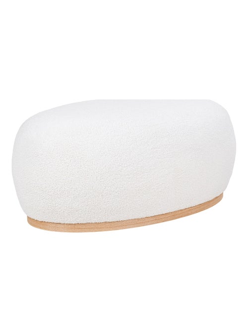 Pouf Manhattan - Pouf, peluche, blanc, 54,5x88,5x36 cm, HN1235 - Kiabi