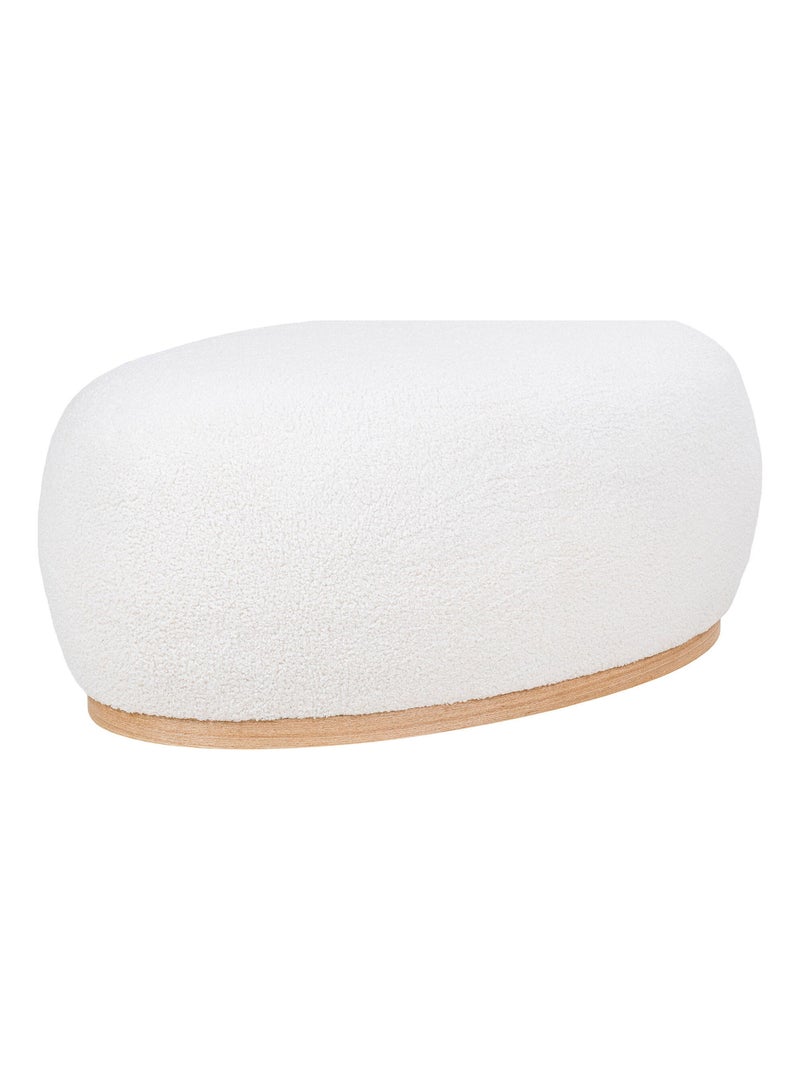 Pouf Manhattan - Pouf, peluche, blanc, 54,5x88,5x36 cm, HN1235 Gris - Kiabi