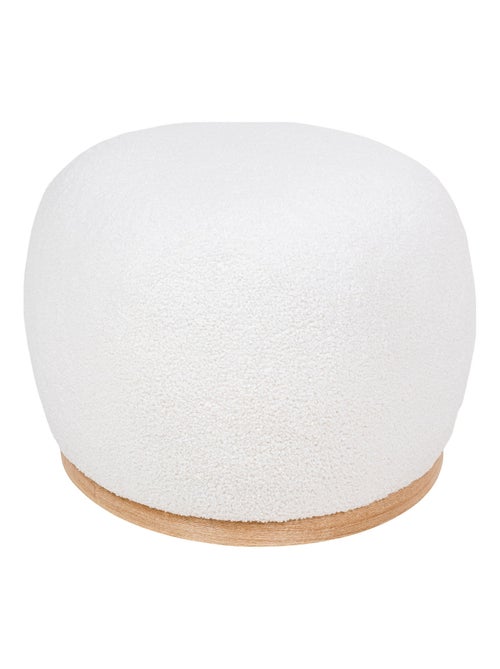 Pouf Manhattan - Pouf, peluche, blanc, 54,5x88,5x36 cm, HN1235 - Kiabi