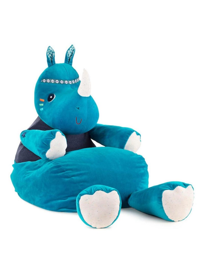 Pouf Marius Rhino Bleu - Kiabi