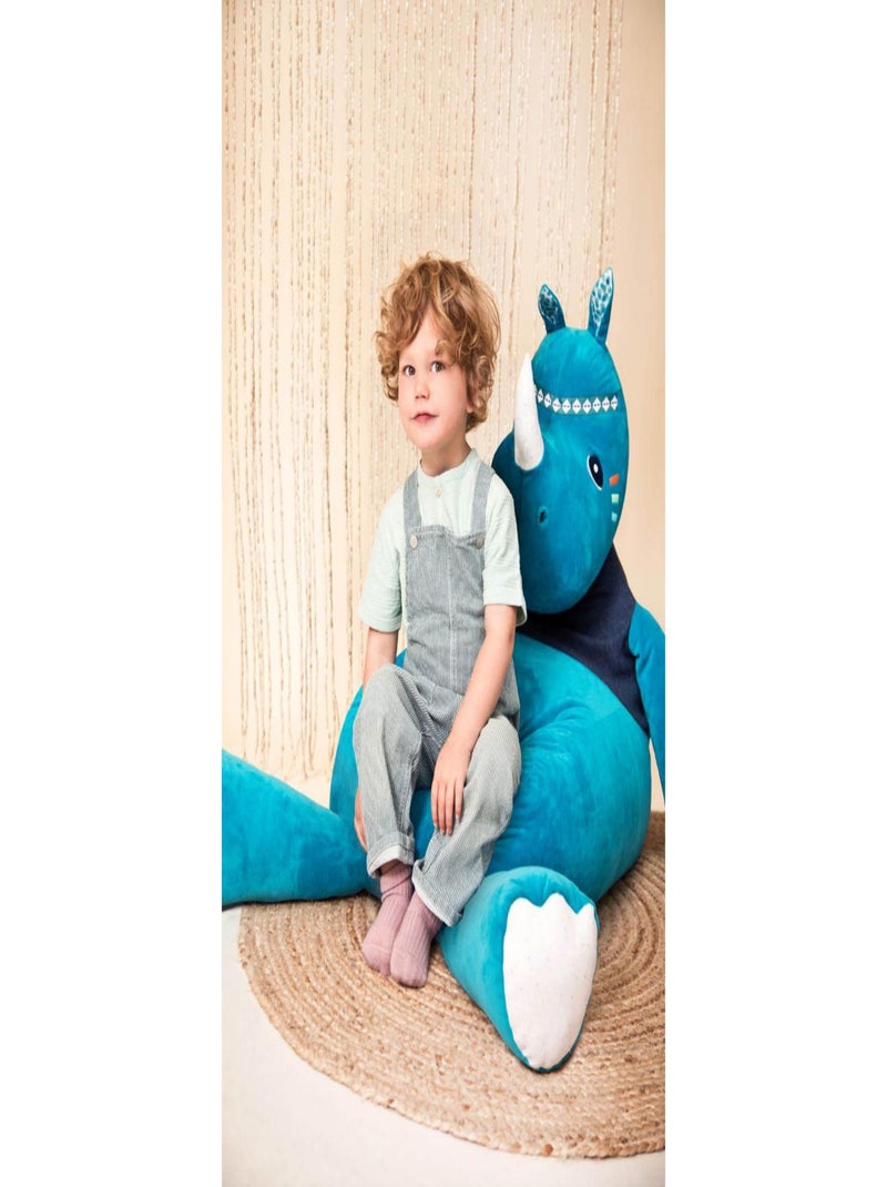 Pouf Marius Rhino Bleu - Kiabi