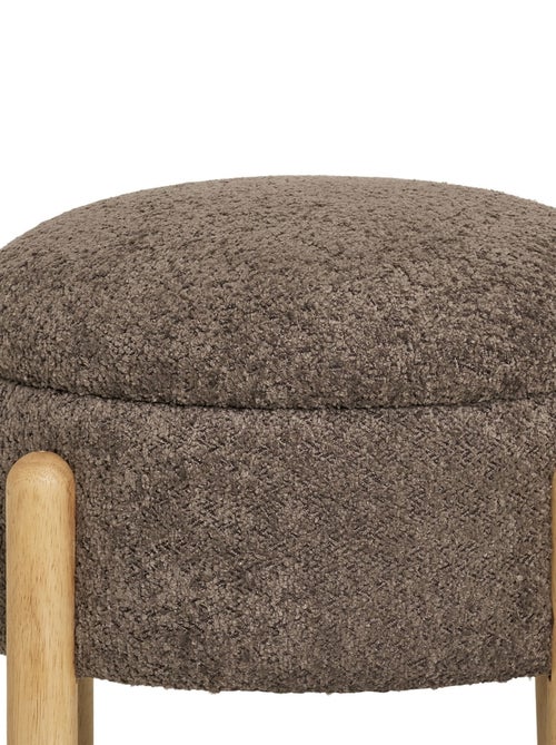 Pouf Medas - Pouf avec rangement, marron/naturel, HN1237 - Kiabi