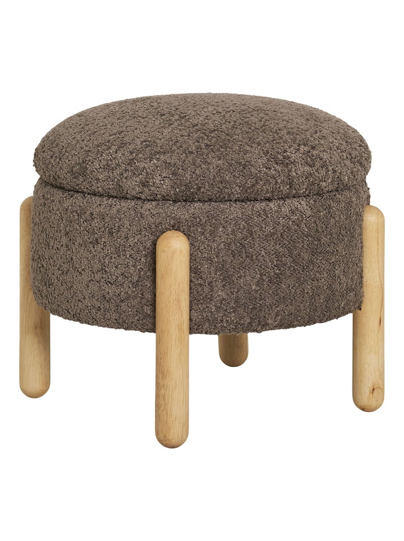 Pouf Medas - Pouf avec rangement, marron/naturel, HN1237 Camel - Kiabi