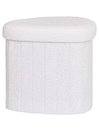 Pouf Medford - Pouf, peluche, blanc, HN1310 42,5x36,5 cm