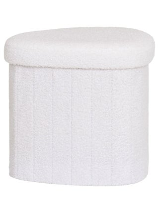 Pouf Medford - Pouf, peluche, blanc, HN1310 42,5x36,5 cm