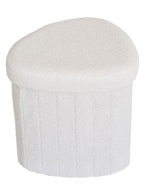 Pouf Medford - Pouf, peluche, blanc, HN1310 42,5x36,5 cm - Kiabi