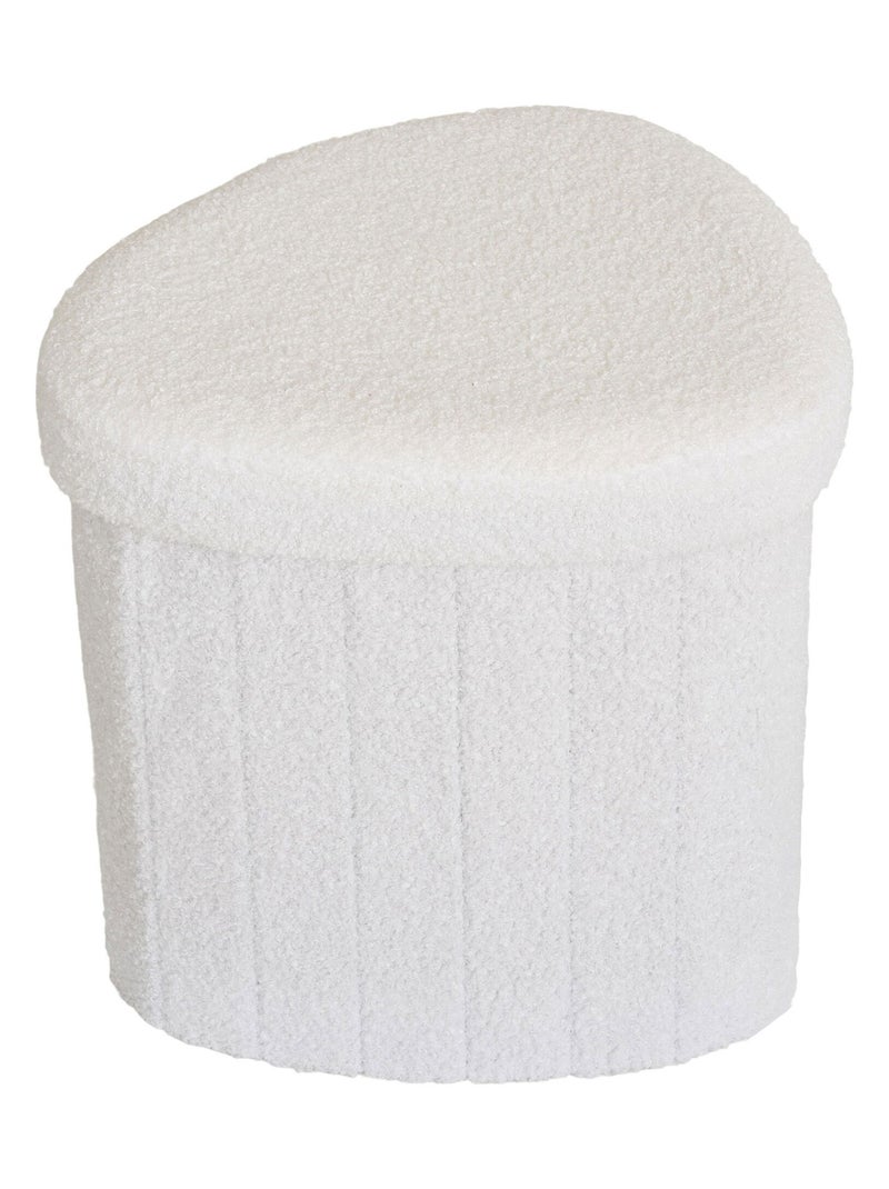 Pouf Medford - Pouf, peluche, blanc, HN1310 42,5x36,5 cm Blanc - Kiabi