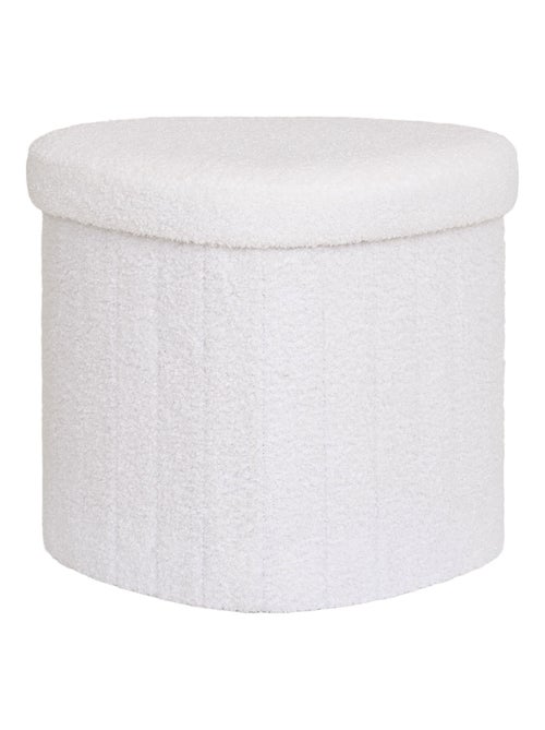 Pouf Medford - Pouf, peluche, blanc, HN1310 42,5x36,5 cm - Kiabi