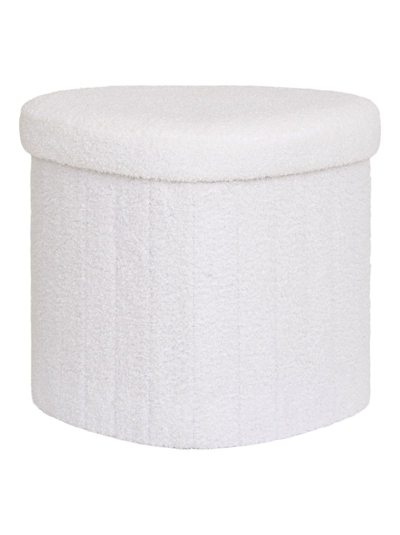 Pouf Medford - Pouf, peluche, blanc, HN1310 42,5x36,5 cm Blanc - Kiabi