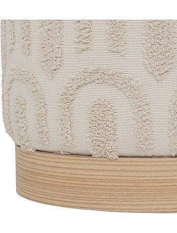 Pouf motifs graphiques tuftés en relief COPAS