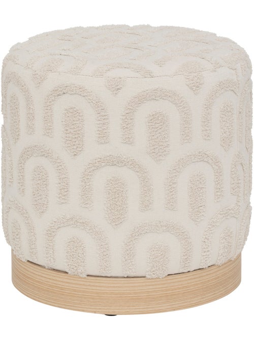 Pouf motifs graphiques tuftés en relief COPAS - Kiabi