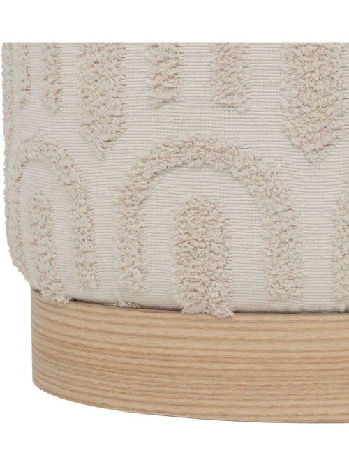 Pouf motifs graphiques tuftés en relief COPAS - Kiabi