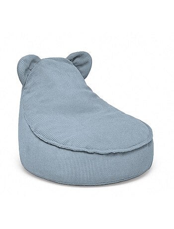 Pouf ours enfant 67x58x50 cm en velours côtelé fin meow baby