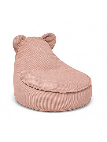 Pouf ours enfant 67x58x50 cm en velours côtelé fin meow baby