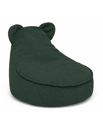 Pouf ours enfant 67x58x50 cm en velours côtelé fin meow baby