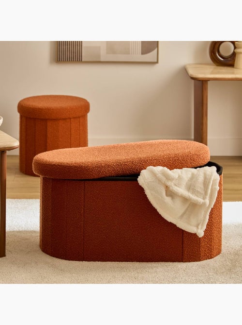Pouf ovale pliable avec rangement FINK - Kiabi Pouf ovale pliable avec rangement FINK - Kiabi