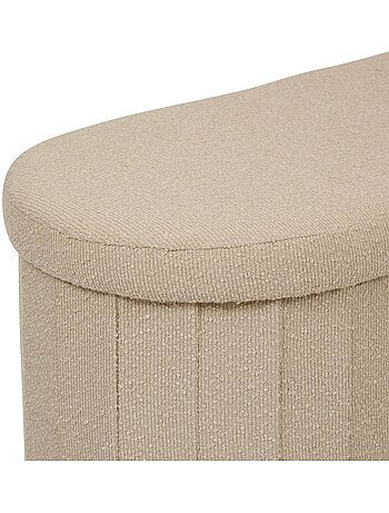 Pouf ovale pliable avec rangement FINK