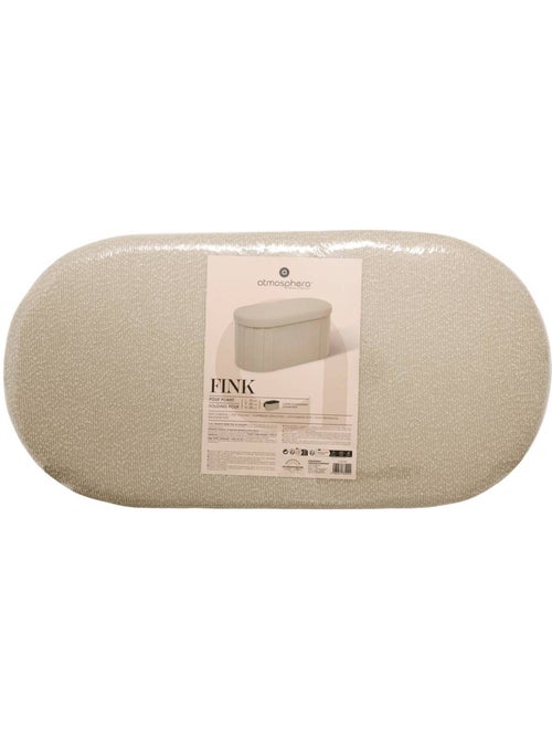 Pouf ovale pliable avec rangement fink - Kiabi