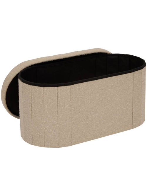 Pouf ovale pliable avec rangement fink - Kiabi