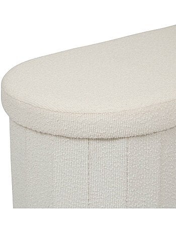 Pouf ovale pliable avec rangement FINK