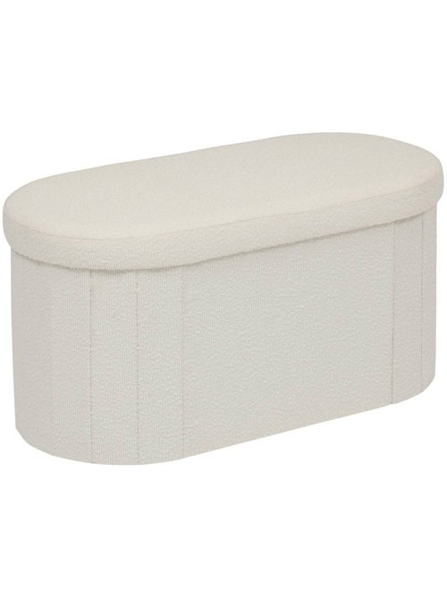 Pouf ovale pliable avec rangement FINK - Kiabi