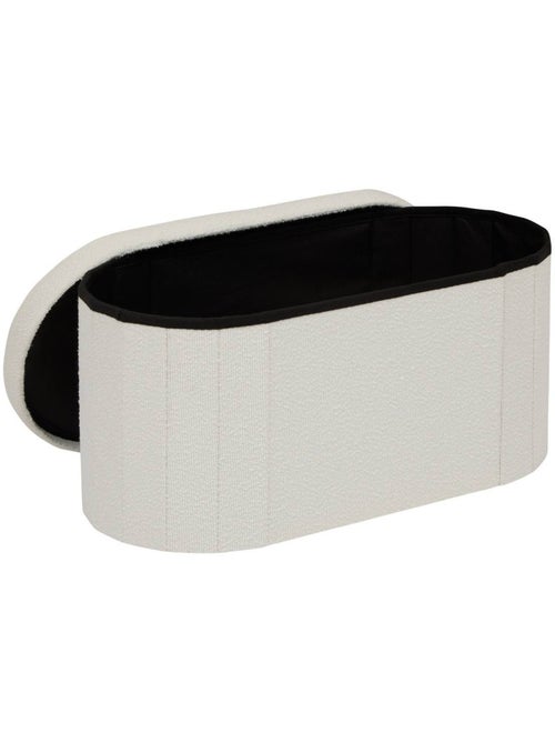 Pouf ovale pliable avec rangement FINK - Kiabi