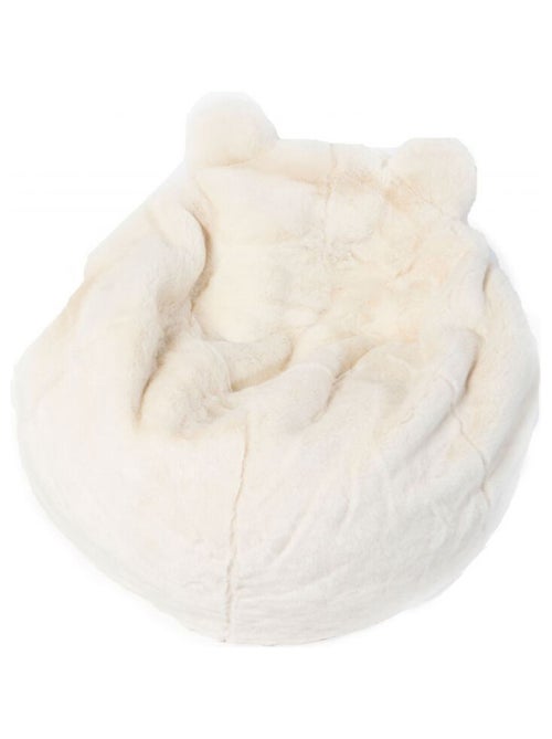 Pouf peluche ours blanc Bibib & Co - Kiabi