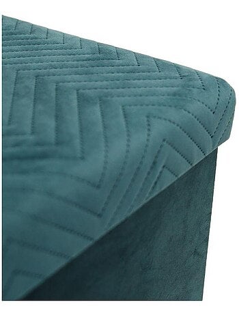 Pouf pliable avec rangement et tiroirs velours