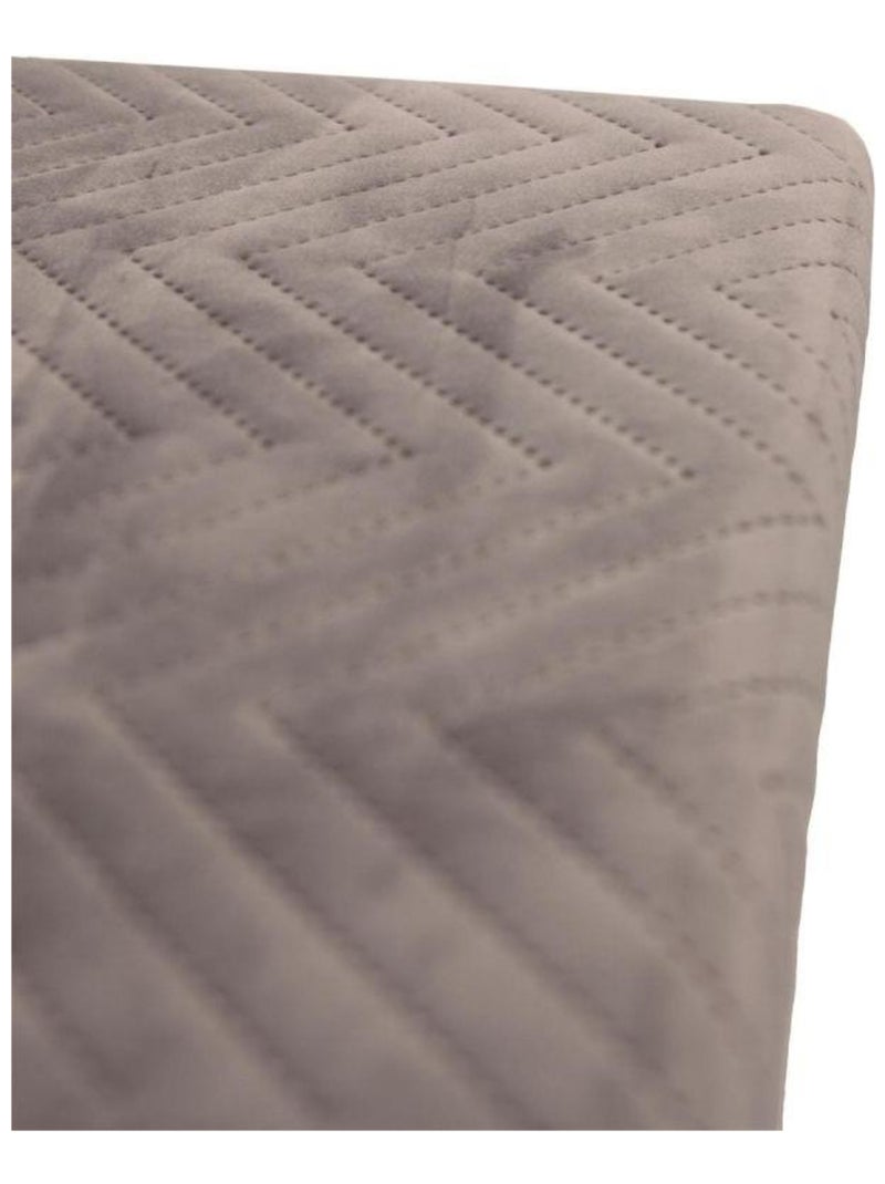 Pouf pliable avec rangement et tiroirs velours Gris - Kiabi