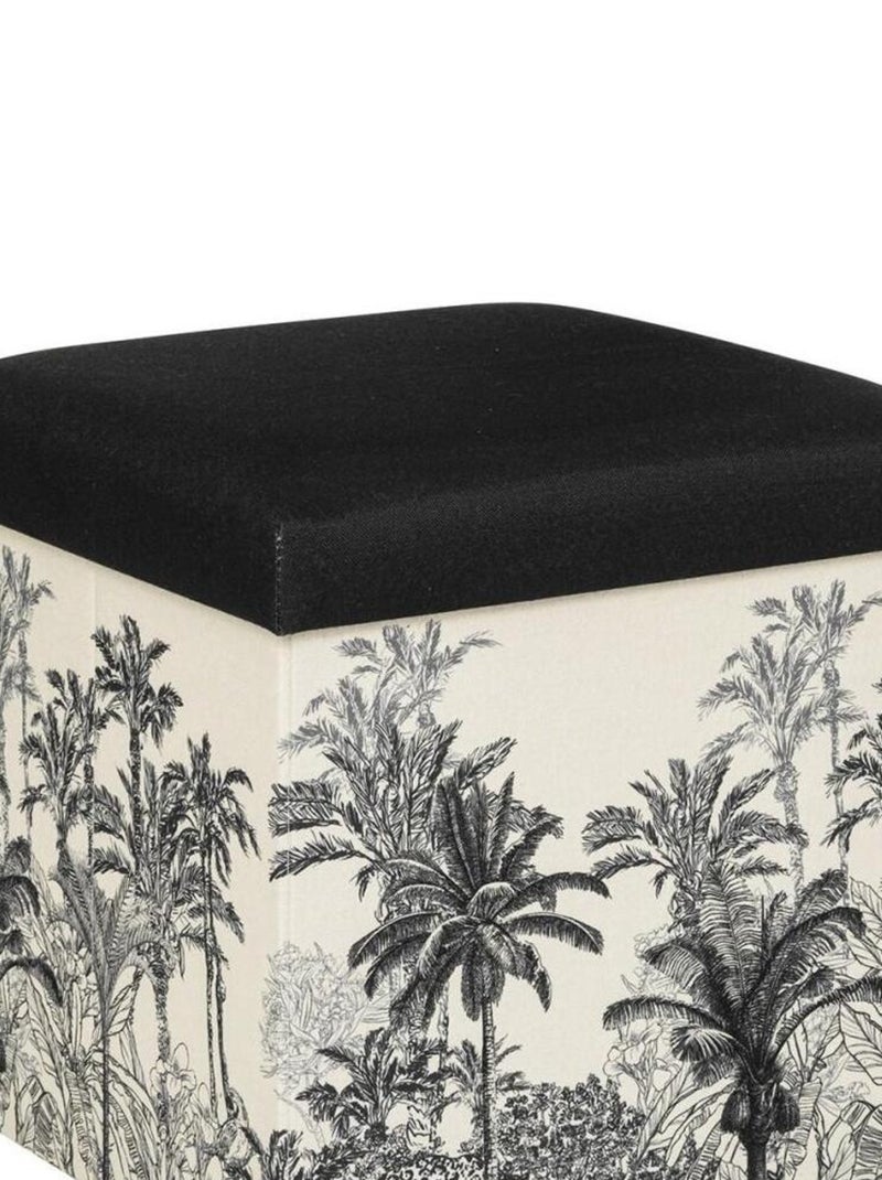 Pouf pliable Benicio noir blanc Noir - Kiabi