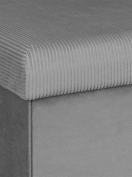 Pouf pliable coffre de rangement velours côtelé - Kiabi