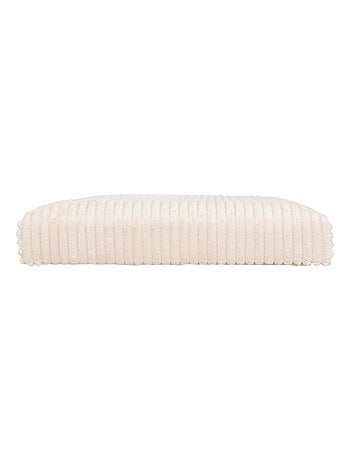 Pouf pliable double - Effet velours côtelé avec rangement intégré