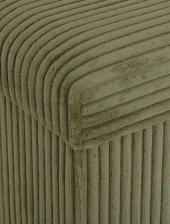 Pouf pliable double - Effet velours côtelé avec rangement intégré