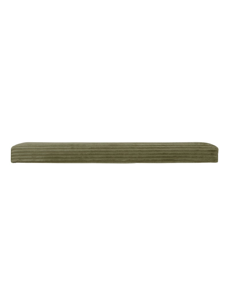Pouf pliable double  - Effet velours côtelé avec rangement intégré Kaki - Kiabi