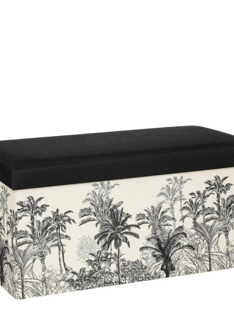 Pouf pliable double Benicio noir blanc Noir - Kiabi
