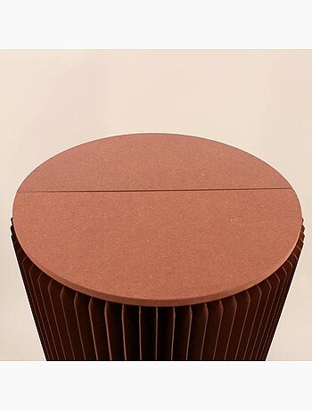 Pouf pliable en carton avec assise h38xd30cm